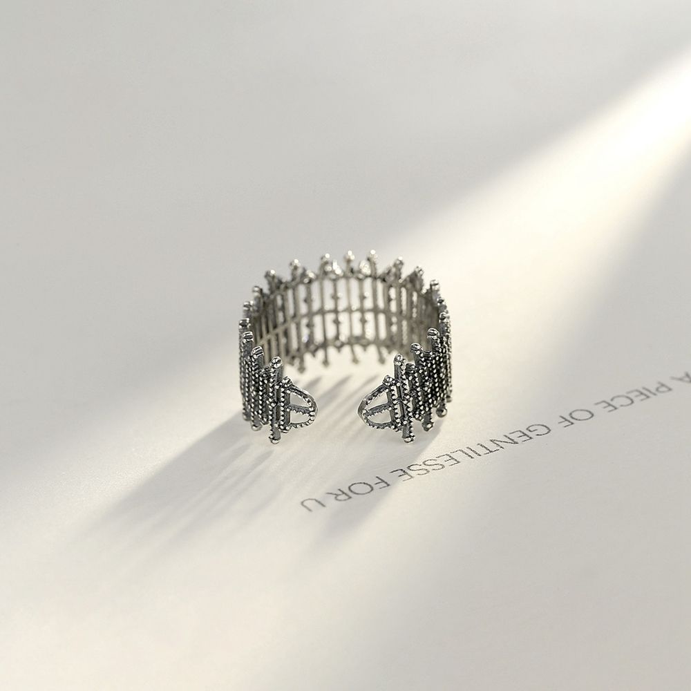 Hip-hop Copper Opening Adjustable Ring Female Finger Ring Korean Style Ring Rhinestone Ring