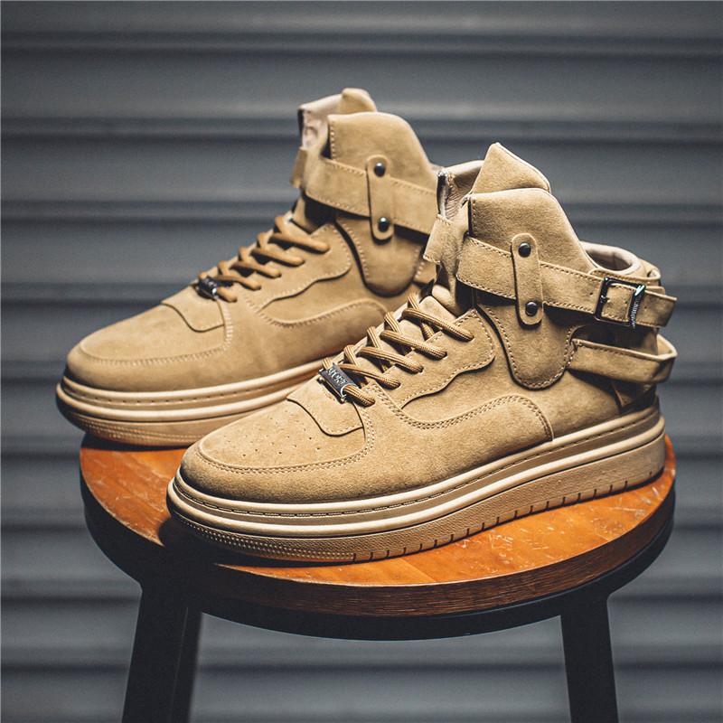 

Men s shoes 2025 new board shoes spring and autumn platform leisure sports high-top Internet celebrity sports shoes Air Force retro trendy shoes 44