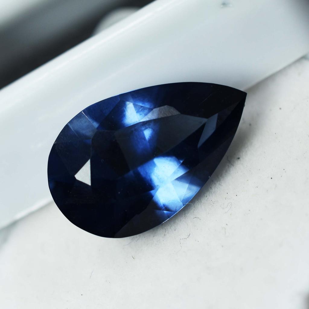 Natural Blue Sapphire Loose Gemstone 9 Ct Pear Cut September Birthstone for Gem Collections