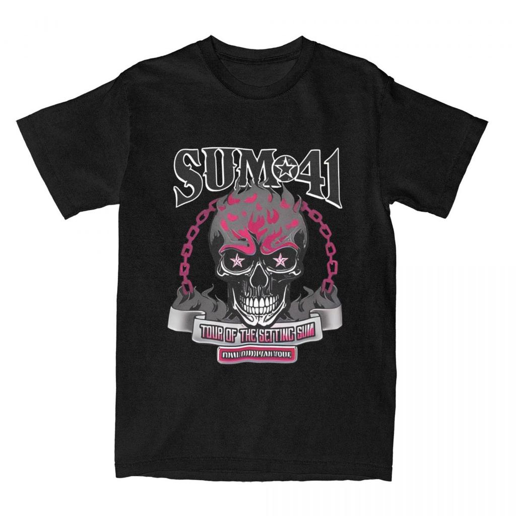 Streetwear T-Shirt Sum 41 Band Baumwoll-T-Shirts Beliebtes T-Shirt für Erwachsene Sommer Geniales Muster Männer Frauen Kurzarm-Tops