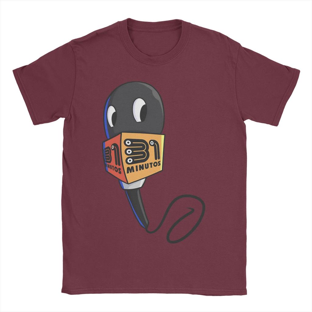 Herr Dam T-shirts Mikrofonen Chilenskt program 31 Minutos Rolig 100% Bomull T-shirt 31 Minutos T-shirt Rund Hals Kläder Sommar