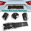 Stainless Steel License Plate Frame For Eu Bracket Scratch Resistant Durable Metal Car Plate Frame LicensePlate Holder Exterior
