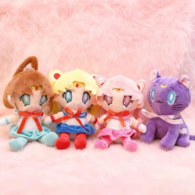 Kawaii Sailor Moon Plüschtier Mondkatze Mondhase Süßes Mädchen Herzgefüllte Anime-Puppe Geschenk Heim Schlafzimmer Dekoration Geburtstagsgeschenk
