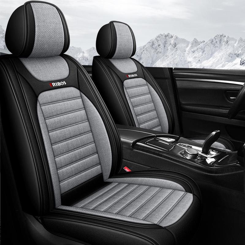 Linen Wrapped All-Season Breathable Car Seat Cushion Mat