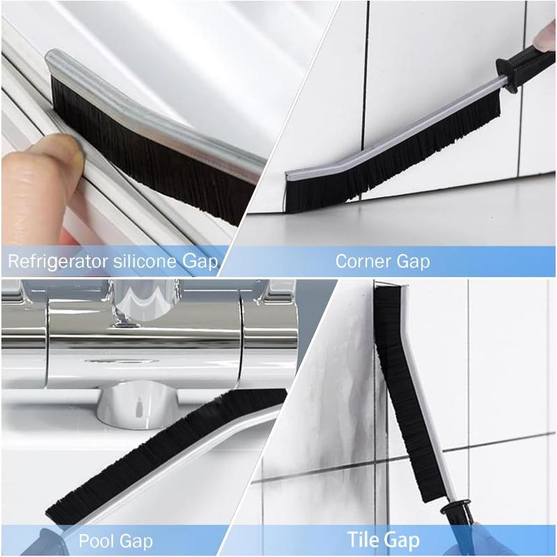 3 Pcs Stiff Bristle Crevice Cleaning Brush, Multifunctional Cleaning Brush for Joints, for Shower Door Rails, Windows