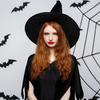 Halloween Witch Hat Kids Adults Halloween Party Cosplay Costume Props Decoration Black Wizard Cap Yard Hanging Witch Hat