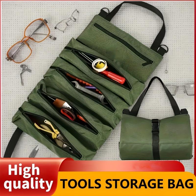 Heavy-Duty Multi-Functional Tool Organizer Set with Large Zippered Storage Bag - Heavy-Duty Construction, Durable Black Fabric