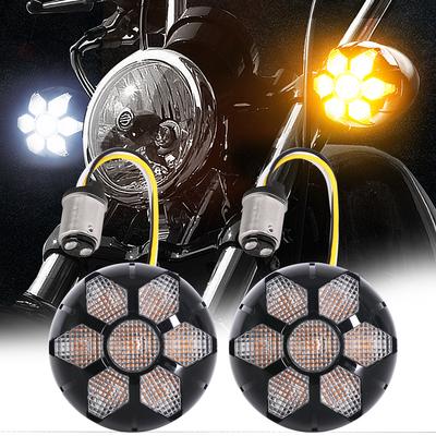 Motorcycle Accessories White and Yellow Color Led Turn Signal Lights Halley'S Comet Turn Signal Light for Harley Davidson