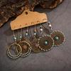 Bohemian Ethnic Retro Earring Set: 3-Piece Hanfu & Nepal Style for Women