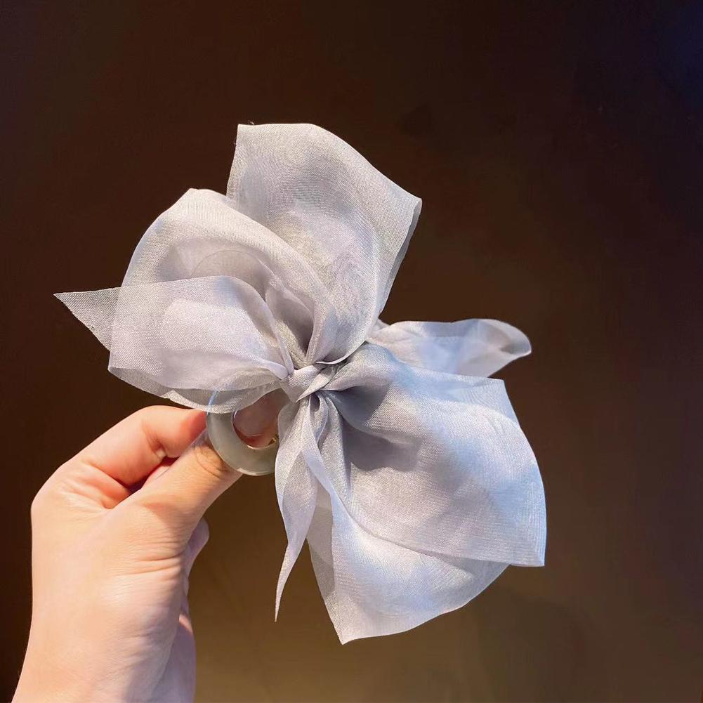 New Sweet Mesh Tulle Bow Hair Clips Solid Color Bowknot Hair Clips For Women Girls Barrettes Claw Clip Kids Hair Accessories