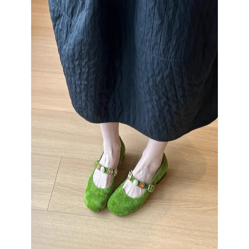 Fashion Retro Soft Leather Summer Roman Shoes for Women, Fairy-style Metal One-strap Square Toe High-heeled Sandals, 2025 New Style