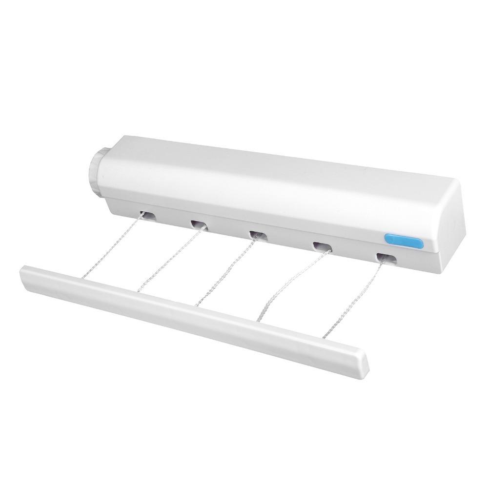 Punch Installation Retractable Clothesline Plastic Laundry Drying Line  Indoor Outdoor