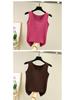 Women's Slim Double-Faced Fleece Vest: Warm Seamless Cotton Bottoming Shirt for Autumn and Winter