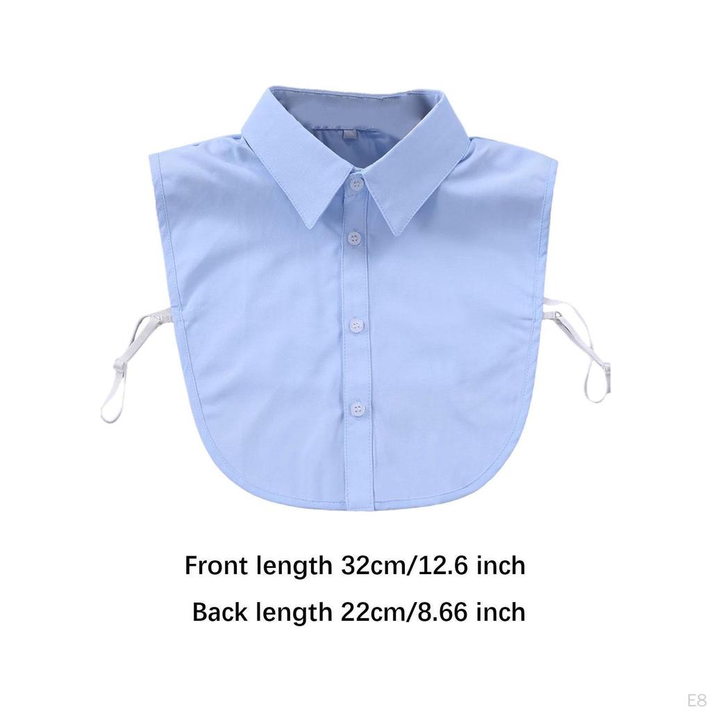 Blue Fake Collar for Women, Trendy Decoration Outfits, Clothes, Uniforms