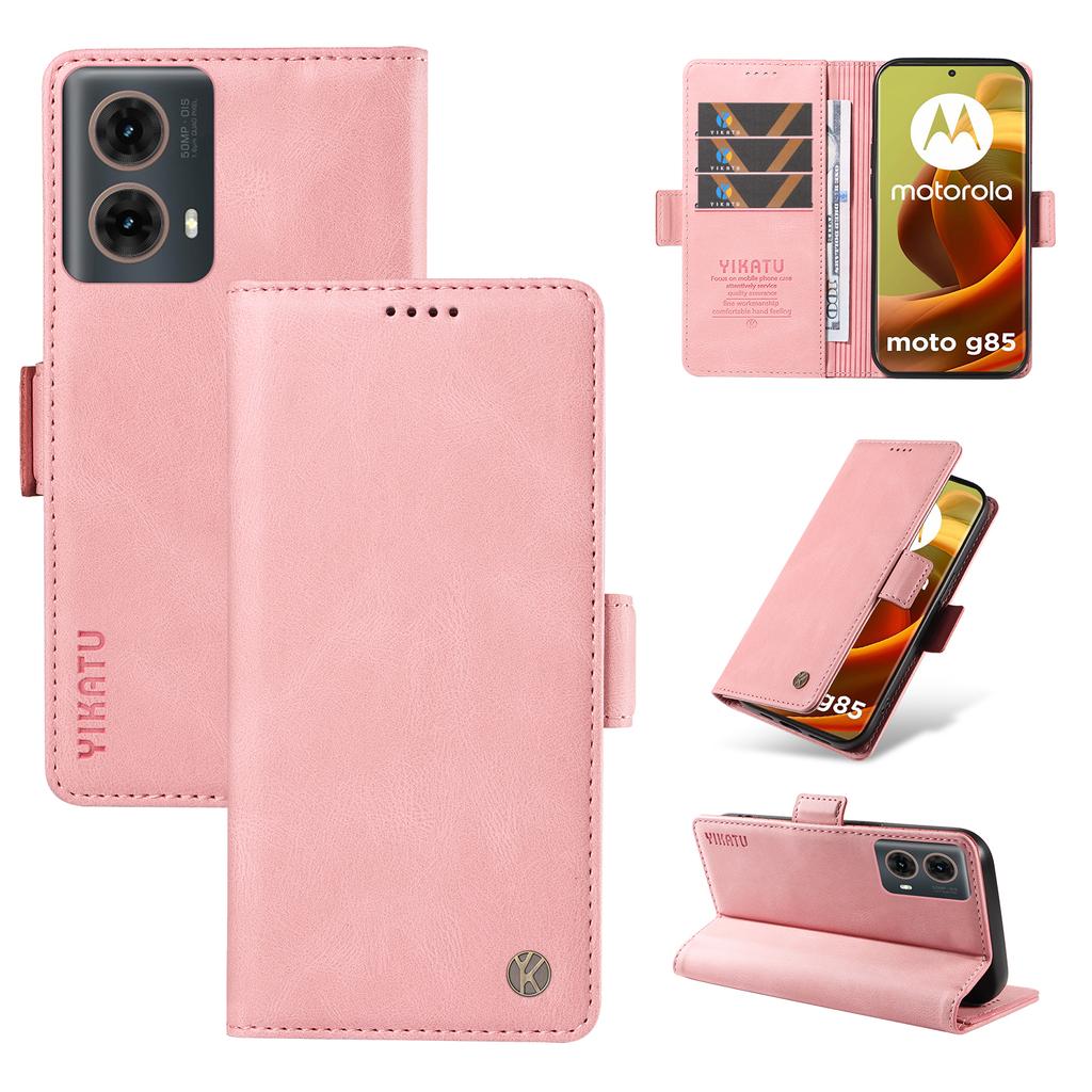 Чохол для телефону-гаманця з гніздами для карток із нубукової PU шкіри з боковою пряжкою для Motorola Moto G53, G14, G32, G54, G84, G34, G04, G24, G04s, E14, Edge 40, Edge 50 Fusion...