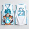 Dragon Ball Goku Super Saiyan Blue Canotta da Basket da Uomo Stampa 3D Gilet Sportivo Streetwear Anime Canotta Abbigliamento Coordinato per la Famiglia