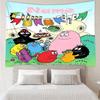 Custom Name Barbapapa Print Tapestry, Backdrop, Easy Setup, Ideal for Bedroom, Office & Living Room, with Aesthetic Wall Hanging Decor.
