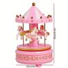 Carousel Music Box Cake Decorative Ornament Baby Birthday Gift Toys Desktop Carousel Toys Handwork 4 Horses Music Box Gifts