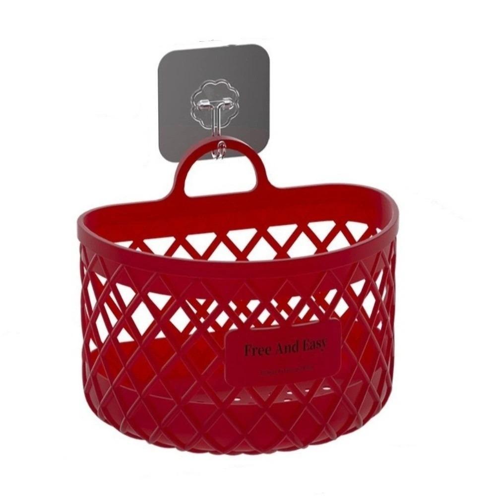 No Drill Kitchen Storage Basket Drainage Shelf Toiletry Holder Box Hanging Storage Basket Home Use