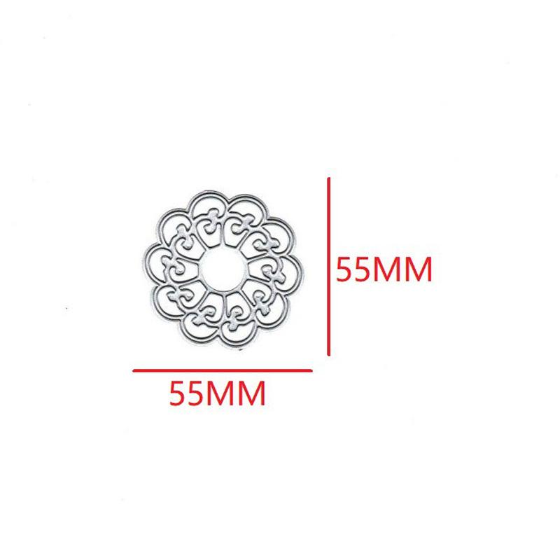 Circular Flower Pattern Metal Cutting Dies Stamps Alphabet Embossing Paper Cards Making Craft Stencils Scrapbooking
