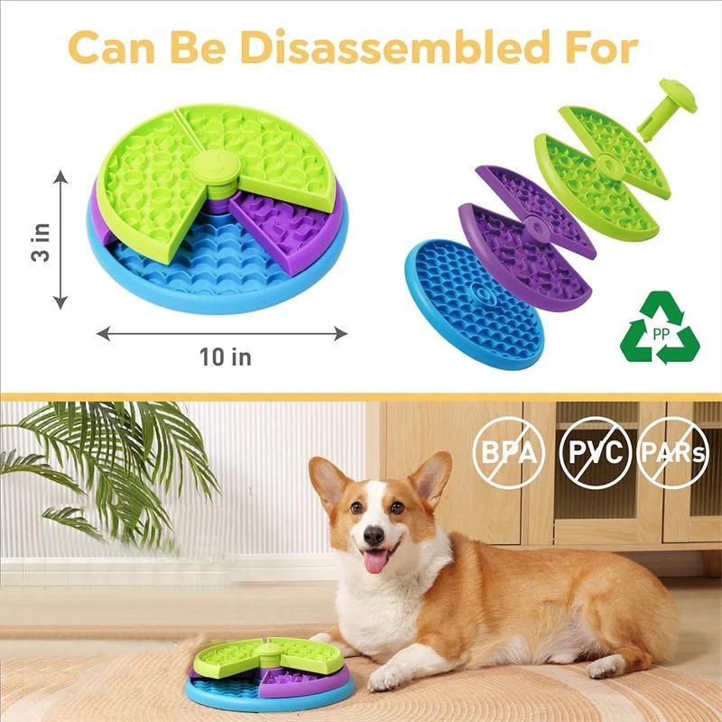 Interactive Dog Puzzle Feeder Toy Slow Eating Bowl with Detachable Layers Enrichment Game for Anxiety Relief and Mental