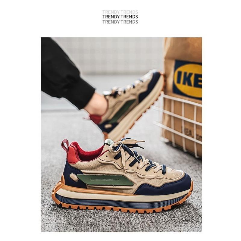 Men S Breathable Casual Sneakers Non Slip Soft Sole Trendy Dad Shoes