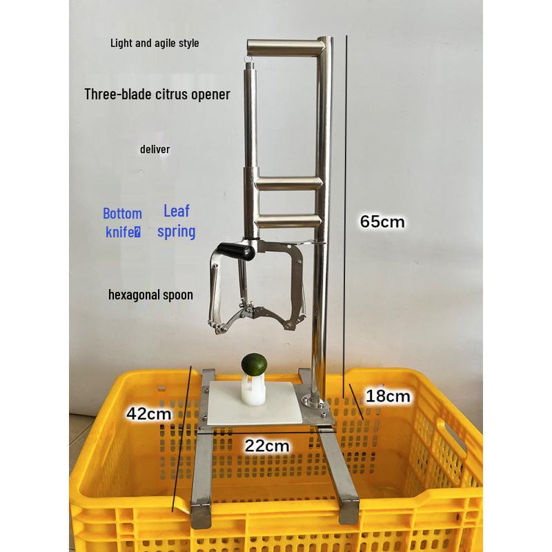 Chenpi Citrus Scoring Tool: Manual 3-4 Segment Fruit Peeler for Xinhui Oranges.