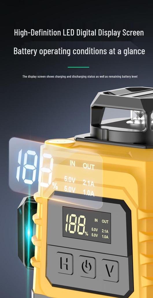 High-Precision Outdoor Infrared 12-Line Laser Level with Auto Leveling