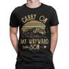 Supernatural Carry On My Wayward Son Dark Heather T-Shirts Men  Novelty Crewneck Short Sleeve T Shirt Gift Idea Clothing
