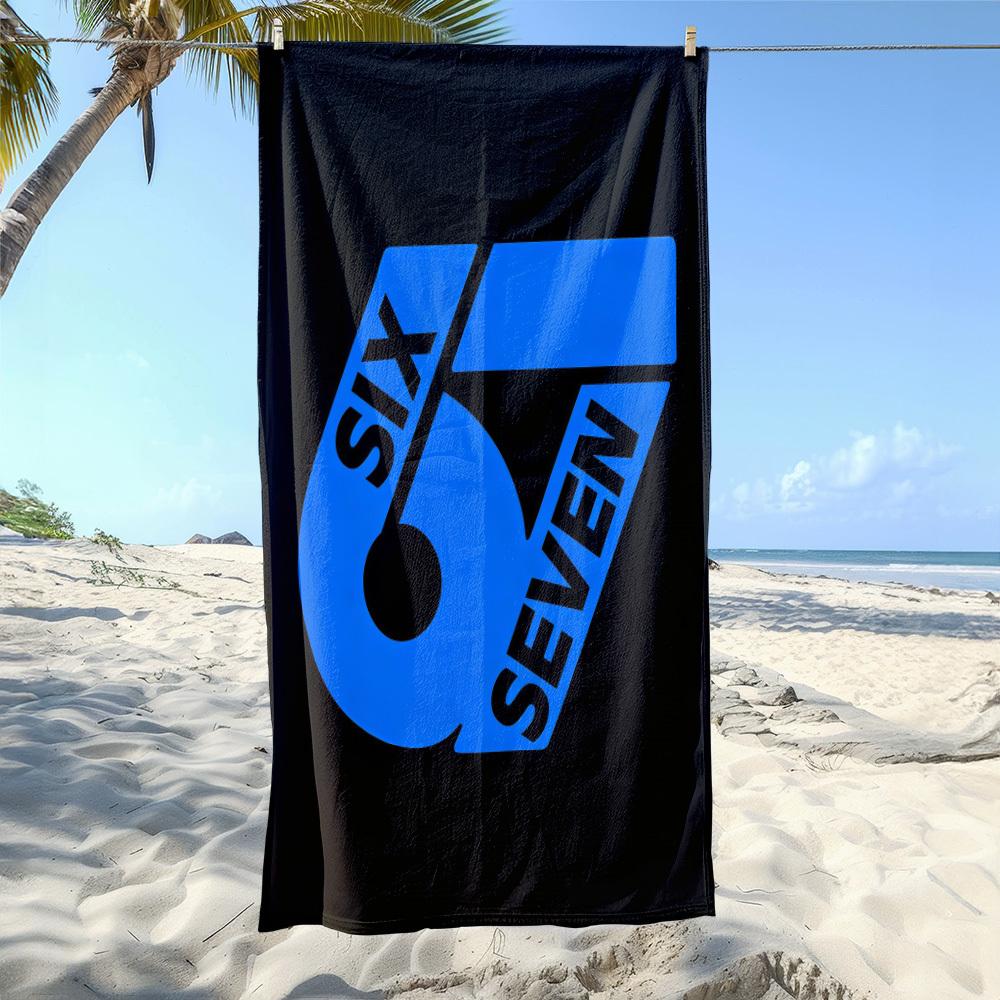 Number 67 Beach Towel Soft Microfiber Quick Dry Lightweight for Swimming Pool Beach Party Travel Camping Gift
