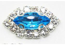 LKERAN 10pcs/lot 12*24mm Geometry Acrylic Rhinestone Buttons for 4-hole Fashion DIY Handmade Sewing Decoration Jewelry Parts