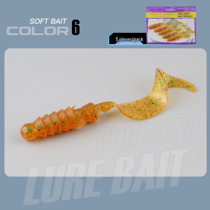 Big Wave Lockenschwanz Weichköder für Barsch und Mandarinfisch