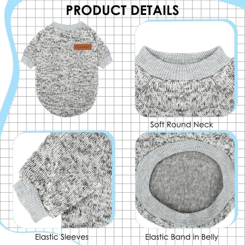 Classic Puppy Dog Sweater for Small Dogs Winter Pet Clothes Hoodies Chihuahua Pinscher Yorkshire Cat Pullovers Mascotas Clothing