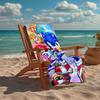 Ultra-Soft Beach Towel with Sonic Theme,Ideal for Pool - Camping, Diving - Perfect Travel Essential, Vibrant Beach Towel.