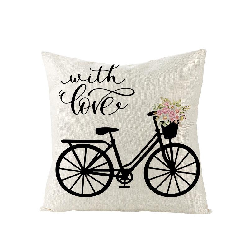 

Flower Truck Cushion Cover Nordic Polyester Print Sofa Cushion Cover Living Room Bedroom Bedside Cushion Cover 45 * 45Cm (without pillow core)