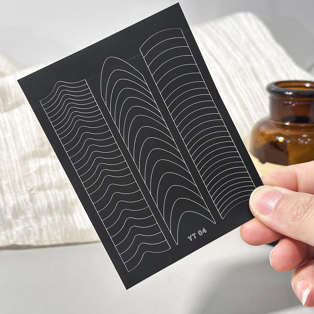 V-Shaped Moon Smile Line French Nail Art Stickers for Nail Polish Gel