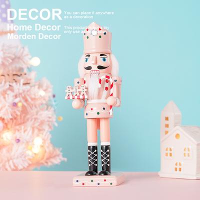 25CM Nussknacker Marionette Weihnachten Weihnachtsmann Lebkuchenmann Holzpuppe Schmuck Kreatives Handwerk Weihnachten Neujahr Dekoration