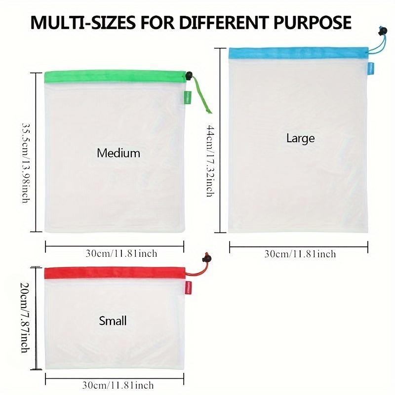 

3pcs Drawstring Storage Bags, Transparent Mesh Organizer Pouches for Building Blocks and Toys, Toy Storage And Organization