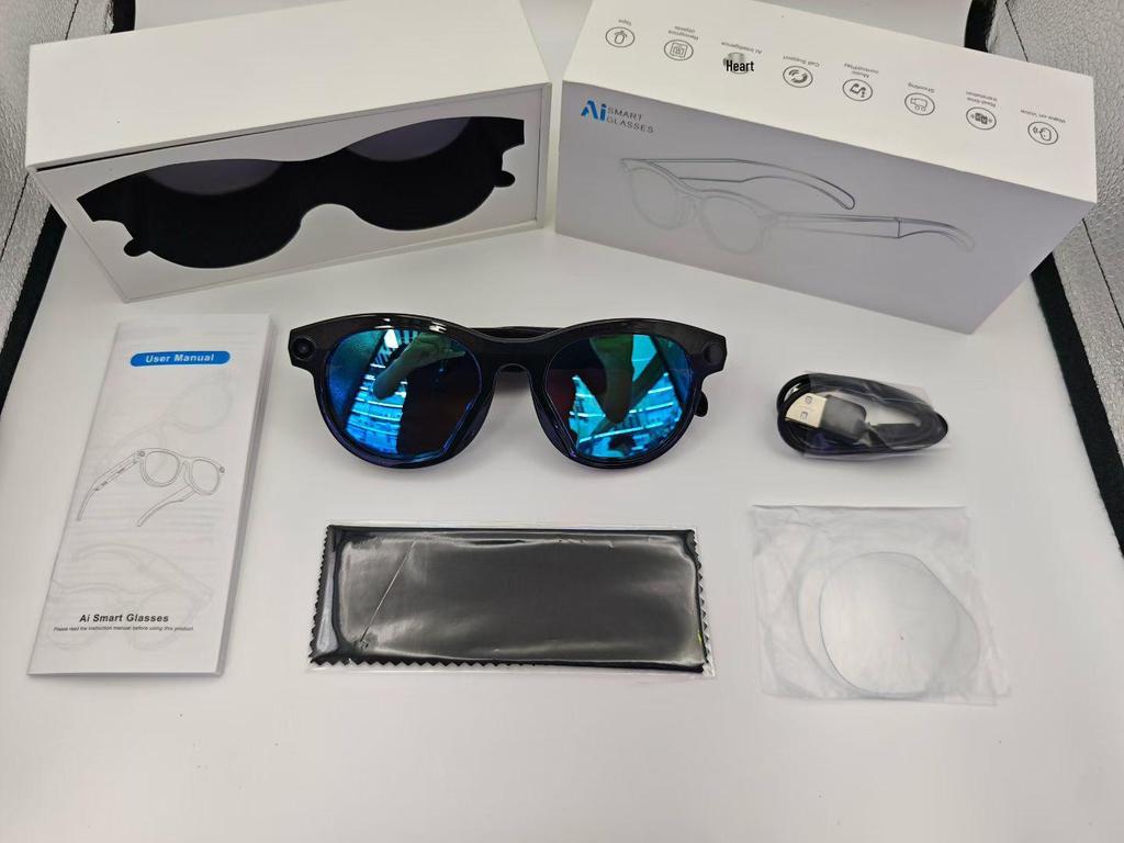 Ochelari M88M89: Cameră 2MP, Traducere AI, Stabilizare Video, Lentile Transparente Anti-Lumină Albastră.