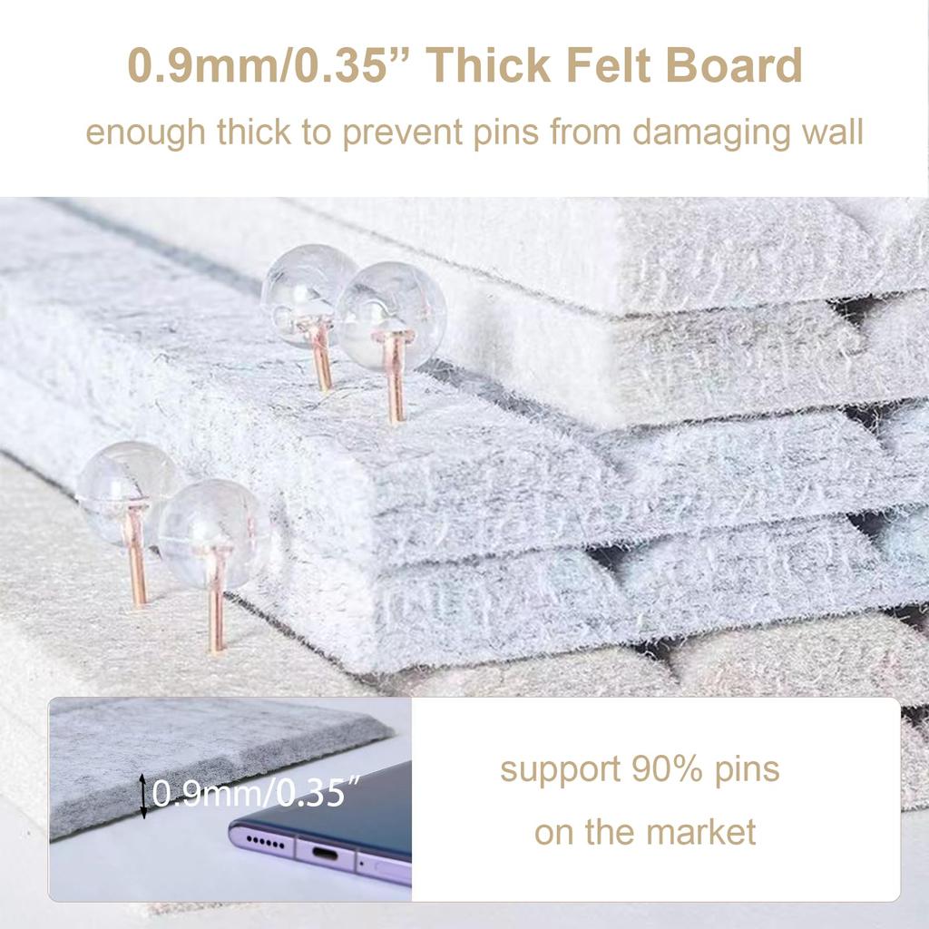 40x60cm Large Thickened Decorative Felt Cork Board Felt Wall Tiles for Home and Office Decoration Wall Decor Living Room Decorat