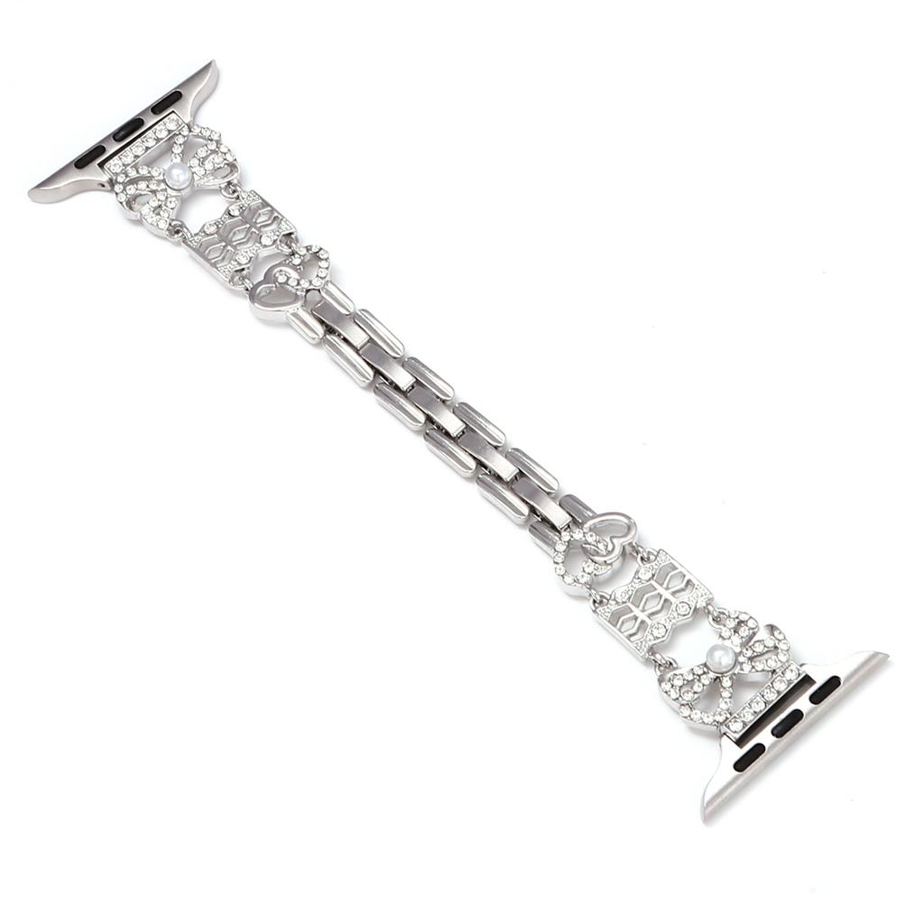 Metal Strap for Apple Watch Series 10 9 8 7 SE 6 5 4 3 2 1 42mm 41mm 40mm 38mm Bowknot Decor Watch Band