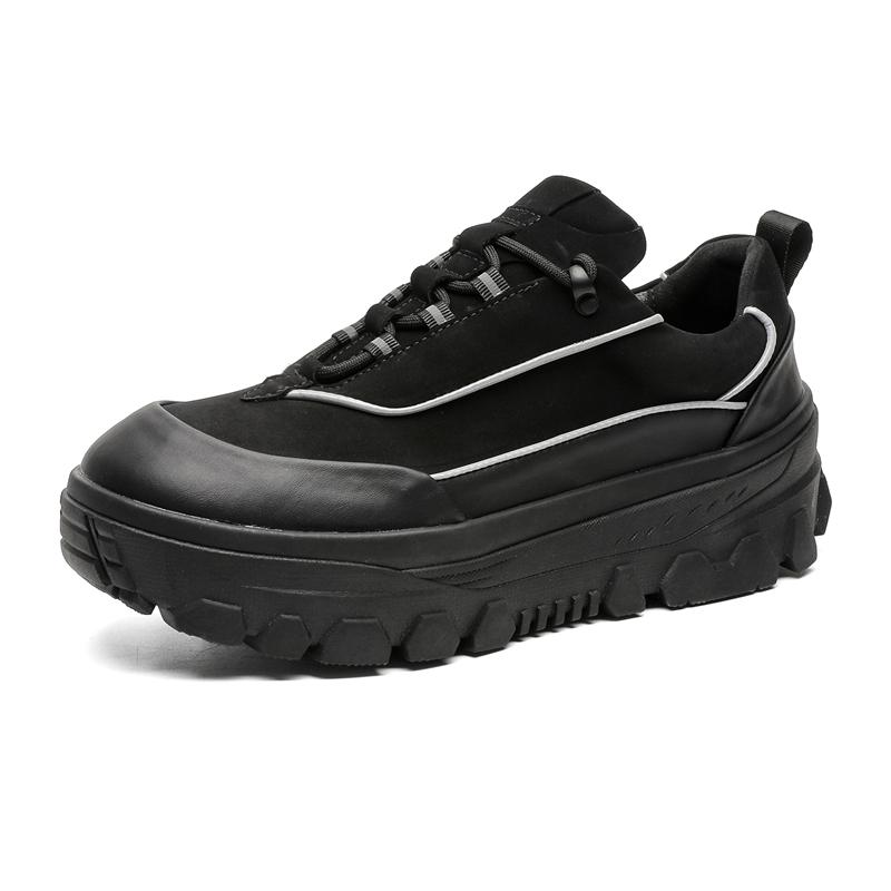 Fashion Street Style Original Men's Sneakers New Arrival Casual Leather Shoes Fashion Trend Male Thick Bottom Shoes Skateboard Footwear