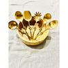 Gold Knot Style Serving Spoon Set of 6pcs, Stainless Steel Serving Spoons, Smooth Finish & Sleek Design