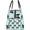 Reusable Lunch Bag Boston Terrier and Dog Insulated Lunch Box Cooler Tote Bag Organizer Bag for Work Outdoor Picnic