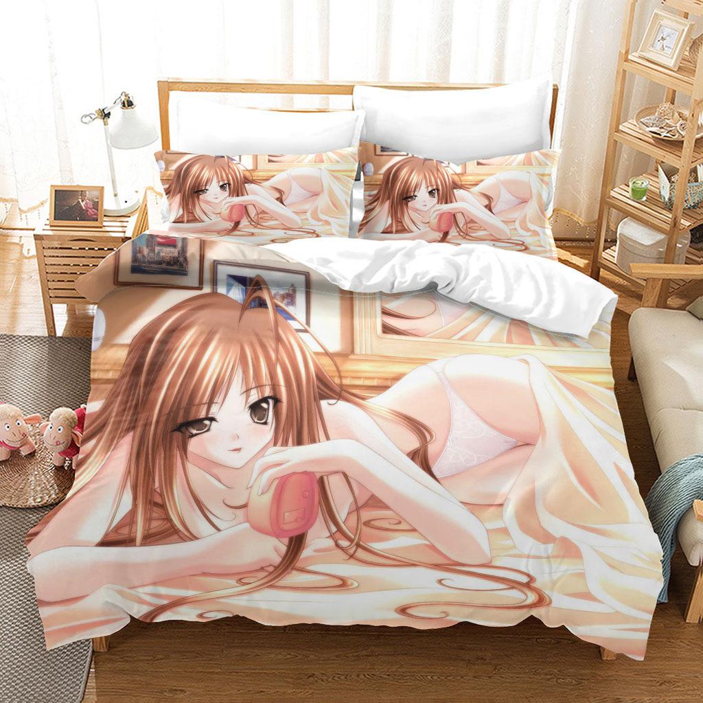 Comic Series 3D Digital Printing Three-Piece Bedding Kit Sheet Quilt Cover
