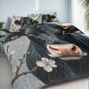 3-Piece Bedding Pillowcase Quilt Cover Set Black Bull Pattern 2D Digital Printing Suitable For Bedroom Dormitory Decoration