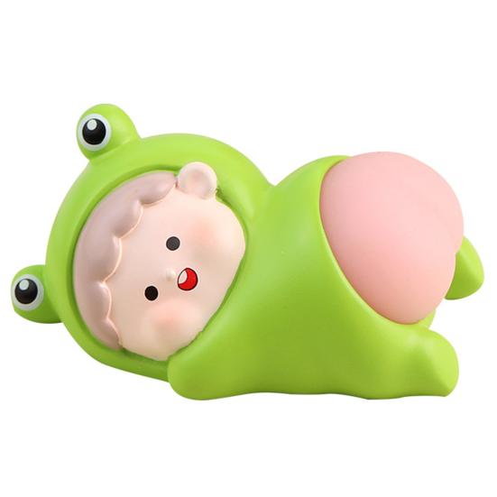 Dekorativ Umweltfreundlich Praktisch Haltungsschwach Elastische Po-Puppe Harz-Ornament