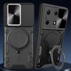 For Infinix Note 30 4G Shockproof Case TPU+PC Phone Cases with Kickstand,Slide Lens Lid