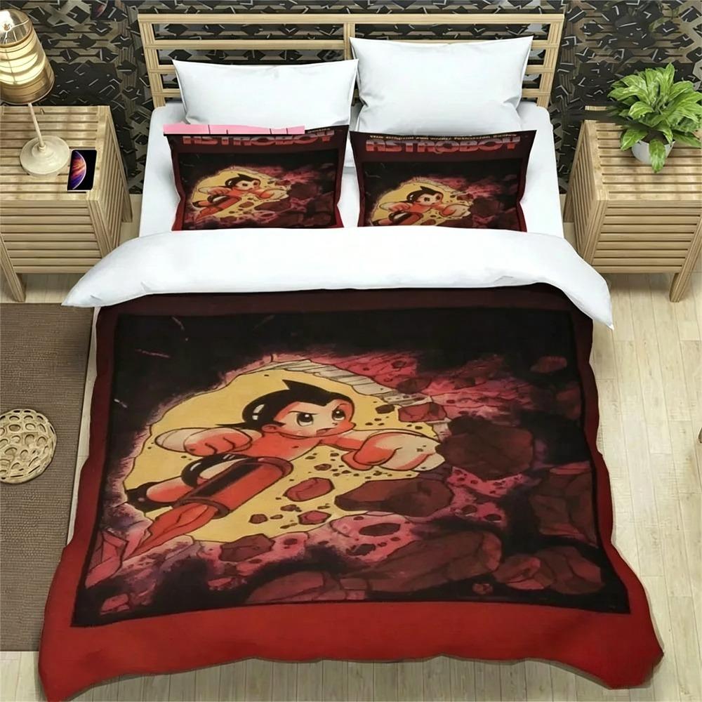 

Animation A-Astro Boy Sheets Quilt Covers Bedding Dormitory Sheets Three-piece Bedding Set 2/3-piece Soft Warm Bedding Set 135x200cm