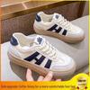 Women's 2025 Retro White Thick-Soled Sneakers: Stylish Height-Increasing Casual Sport Shoes for Summer & Autumn